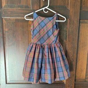 Ralph Lauren Blue Label Kids Plaid Dress in Blue and Red
